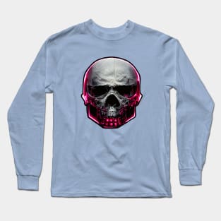 Cyber Neon Skull Long Sleeve T-Shirt